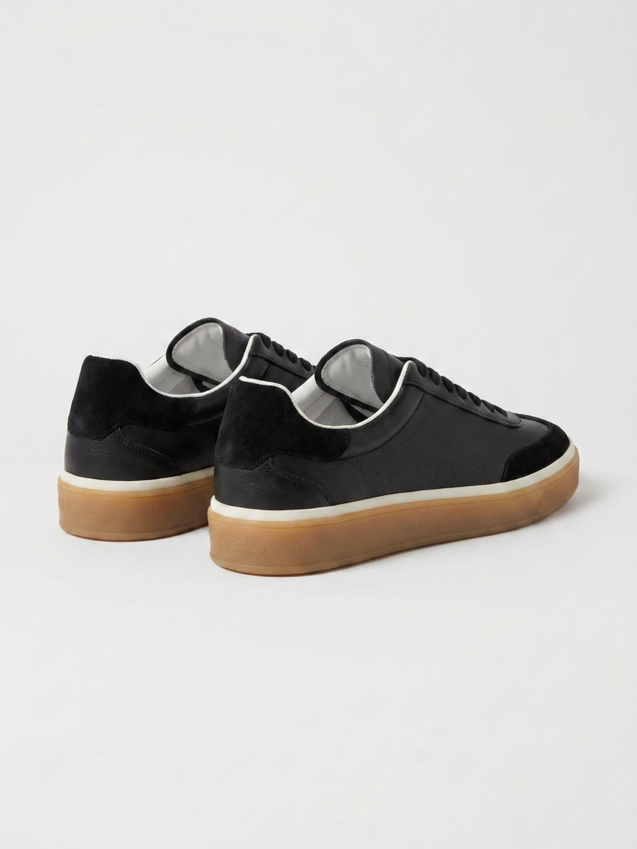Black Leather Corso Trainer