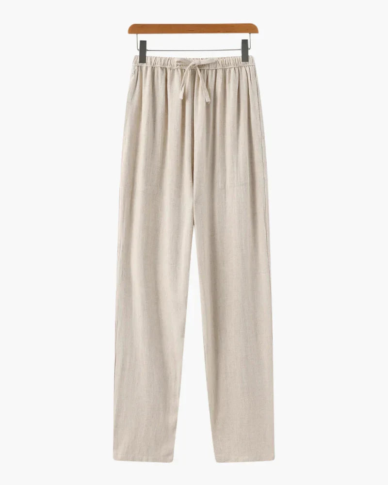 Relaxed Linen Drawstring Pants