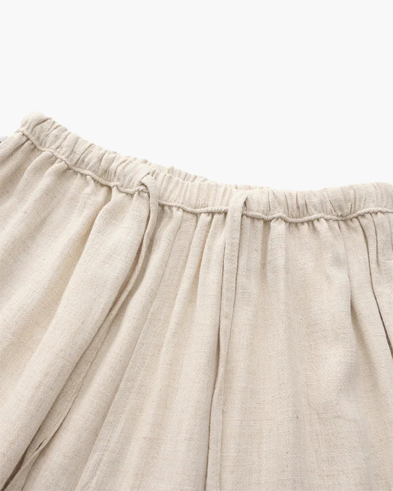 Relaxed Linen Drawstring Pants