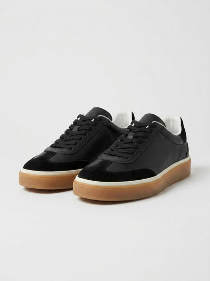 Black Leather Corso Trainer
