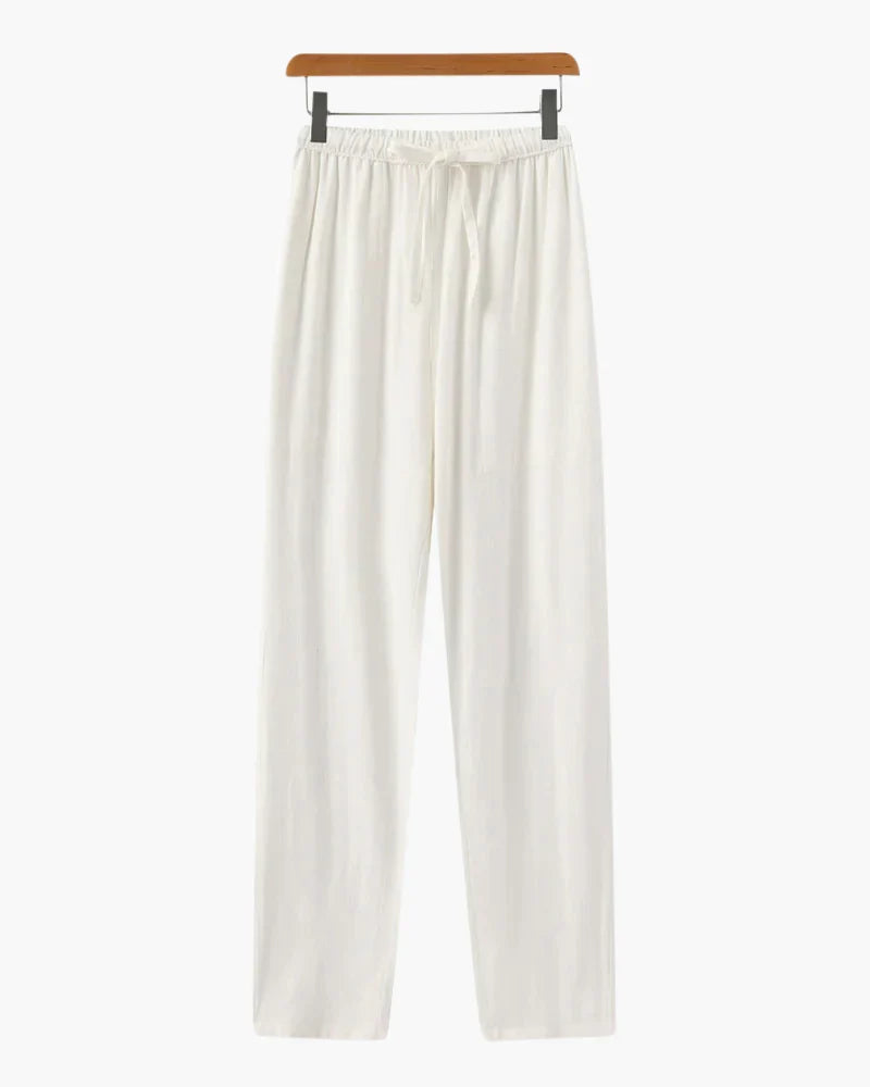 Relaxed Linen Drawstring Pants