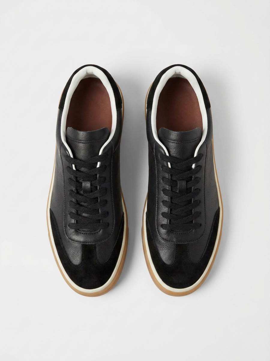Black Leather Corso Trainer