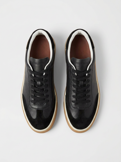 Black Leather Corso Trainer
