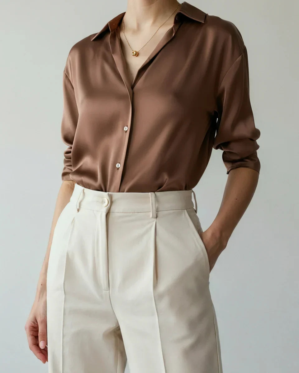 Vernier Éclat Satin Blouse