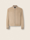 Leather Bomber Light Taupe