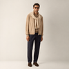 Leather Bomber Light Taupe