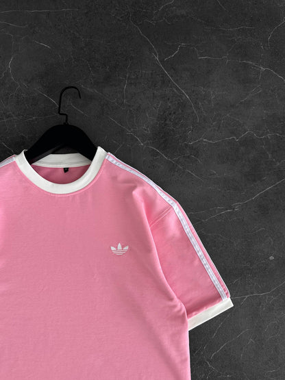Heritage Stripe Tee - Blush Pink