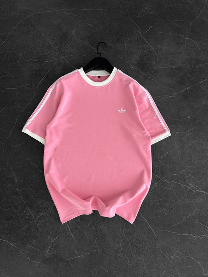 Heritage Stripe Tee - Blush Pink