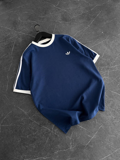 Heritage Stripe Tee - Midnight Navy