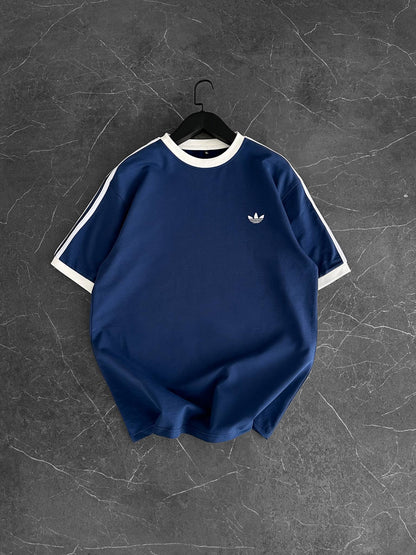 Heritage Stripe Tee - Midnight Navy