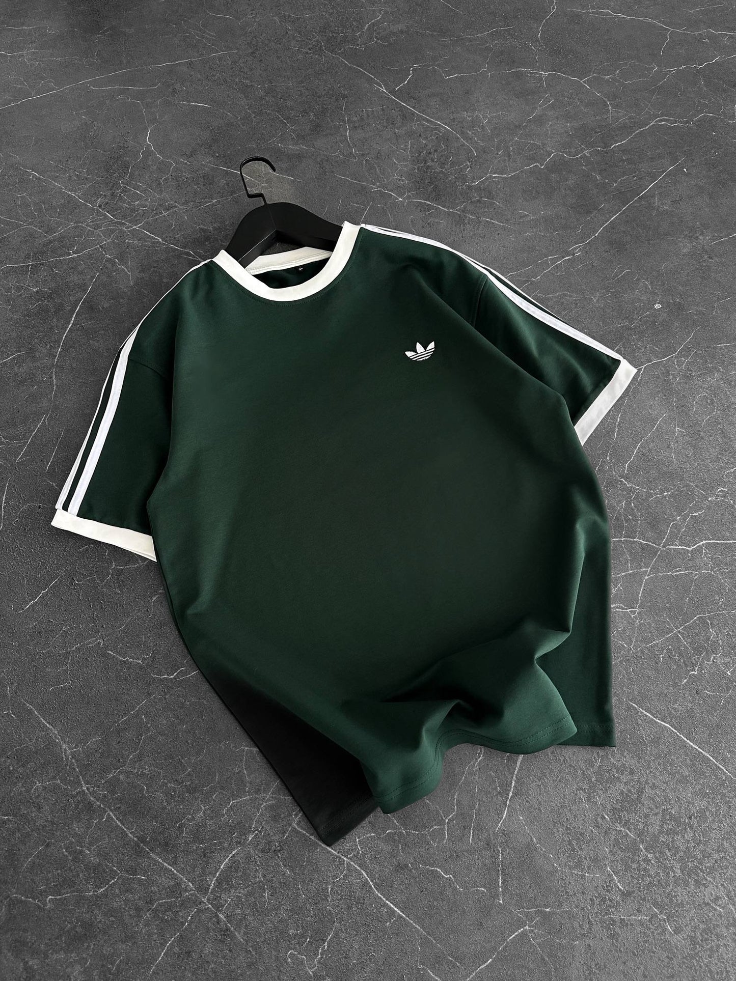 Heritage Stripe Tee - Forest Green